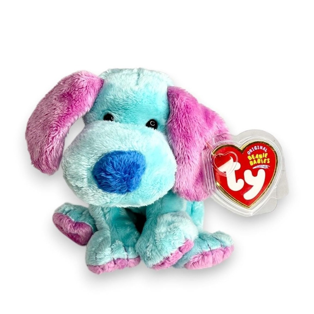 Kookie the Dog Ty Beanie Baby | Bright Circus Puppy Pal | Mint Heart Tag